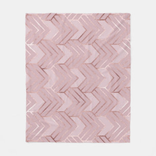 Rose Gold Hört Glitzer Muster. Fleecedecke