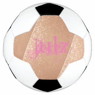 Rose Gold Hübsch in Rosa personalisieren Fußball