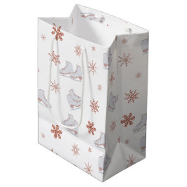 Rose Gold Ice Skate Rosa Skaten-Muster Mittlere Geschenktüte