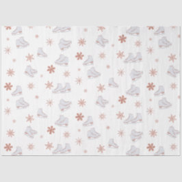 Rose Gold Ice Skate Rosa Skaten-Muster Seidenpapier