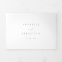 Rose Gold Idyllic Stylish Calligraphy Wedding
