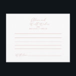 Rose Gold Idyllic Stylish Calligraphy Wedding Postkarte<br><div class="desc">Diese Rose goldfarbene, stilvolle Kalligraphie-Hochzeitsratenkarte ist ideal für eine rustikale Hochzeit. Das schlichte und elegante Design zeichnet sich durch klassische und extravagante Schrift-Typografie in Rose Gold aus. Diese Karten sind ideal für Hochzeiten, Brautparty, Babydusche, Graduiertenfest u.v.m. Personalisieren Sie die Karten mit den Namen der Braut und Bräutigam, den Eltern, die...</div>