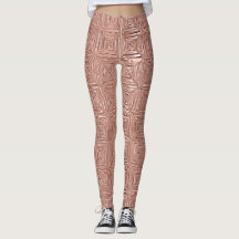Rose Gold Imitat Metallische Geometrische Gemuster