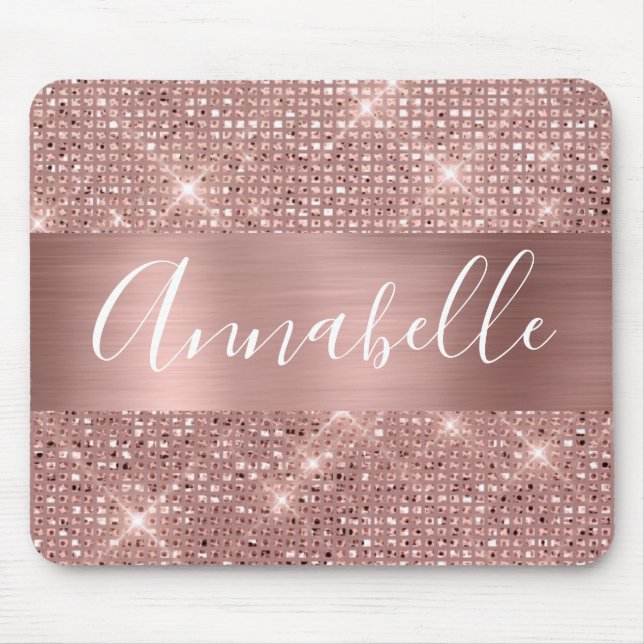 Rose Gold Imitate Foil Chic Mousepad (Vorne)
