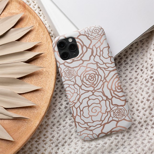 Rose Gold Imitate Fossil | Weißes Blumengitter title_seo2 (Von Creator hochgeladen)