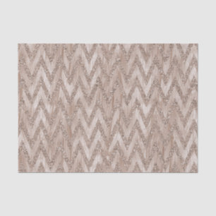 Rose Gold Imitate Glitzer Anstrich Zickzack Streif Seidenpapier