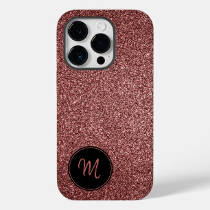 Rose Gold Imitate Glitzer Monogram Funkelnd Case-Mate iPhone 14 Pro Hülle
