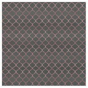 Rose Gold Imitate Glitzer Quatrefolienmuster Stoff