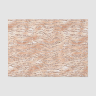 Rose Gold Imitate Glitzer Zebra Streifen Seidenpapier
