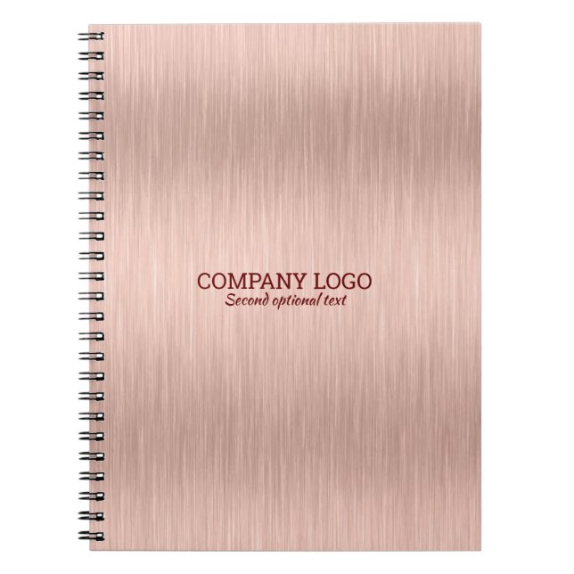 Rose-Gold-Imitate metallisch gebürstete Aluminiums Notizblock (Vorderseite)
