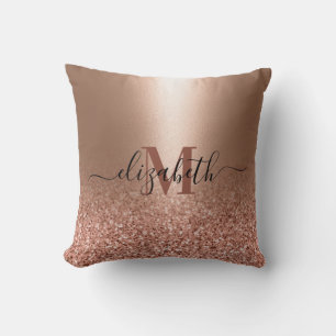 Rose Gold Imitate Rosa Glitzer Kissen