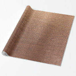 Rose Gold Imitate Sepia Linen Mesh Metallic Burlap Geschenkpapier