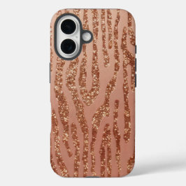 Rose Gold Imitats Bois iPhone 16 Fall Hülle