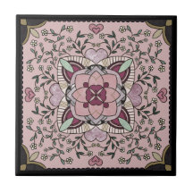Rose Gold Imitats Marble Mandala