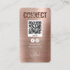 Rose Gold in Verbindung mit dem QR-Code der Social Visitenkarte