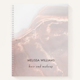 Rose Gold Ink Marble Notizbuch