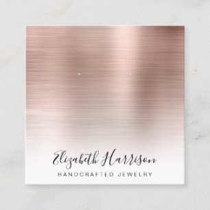 Rose Gold Juwelier Display Quadratische Visitenkarte