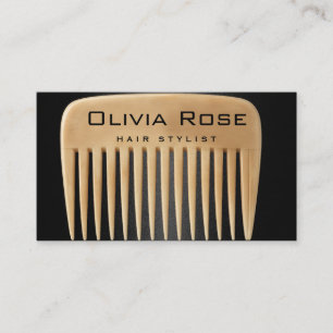 Rose Gold Kamm Friseur Visitenkarte