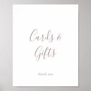 Rose-Gold-Karten und Geschenke-Zeichen Poster