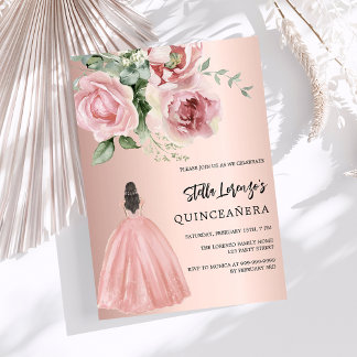 Rose Gold Kleid Rosa Florine Quinceanera Luxus Einladung