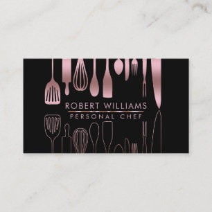 Rose Gold Koch Küche Tools Glitzer Imitat Caterin Visitenkarte