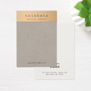 Rose Gold Kraft Earring Schmuck Display Card