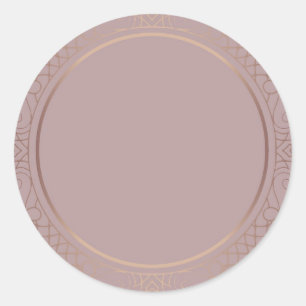 Rose Gold Kreatives Design Leer Vorlage Text Hinzu Runder Aufkleber
