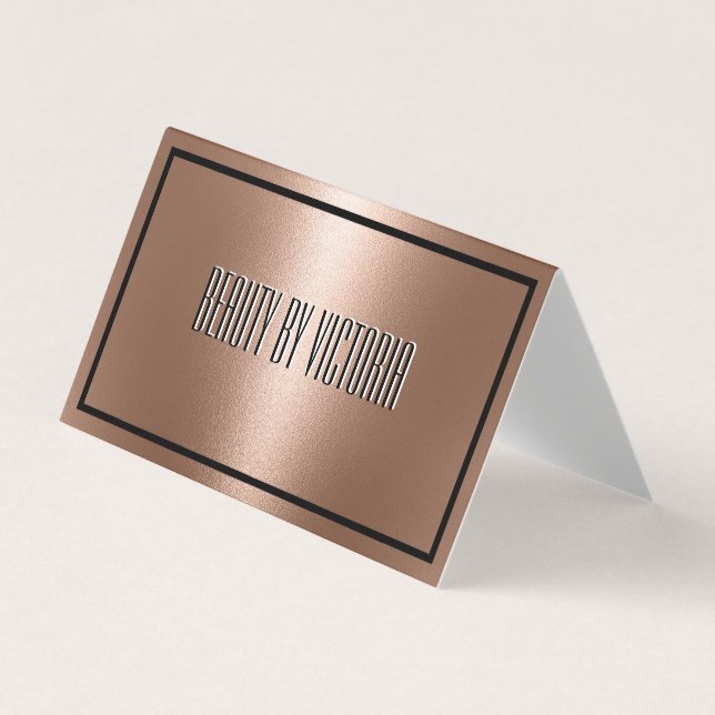 Rose Gold Kupfer Bronze elegant minimalistisch Visitenkarten (Vorderseite)