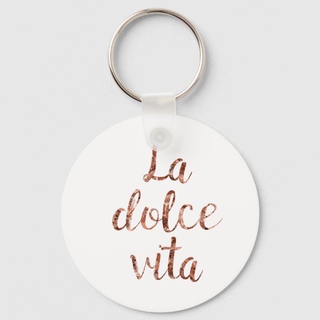 Rose gold La Dolce Vita Schlüsselanhänger (Vorderseite)