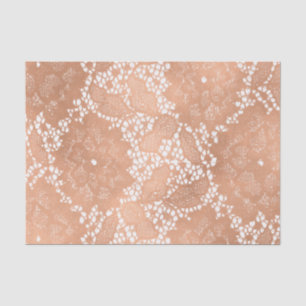 Rose Gold Lace & Floral Elegante Hochzeit Seidenpapier