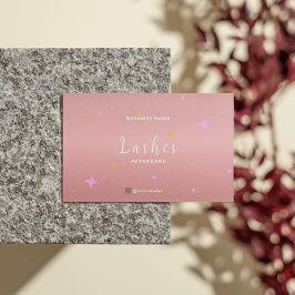 Rose Gold Lash Client nach Betreuungskarte Visitenkarte