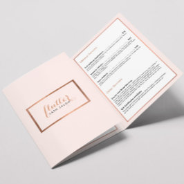 Rose Gold Lash Salon Pink Broschüre