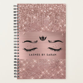 Rose Gold Lashes Anstellungsbuch Planer