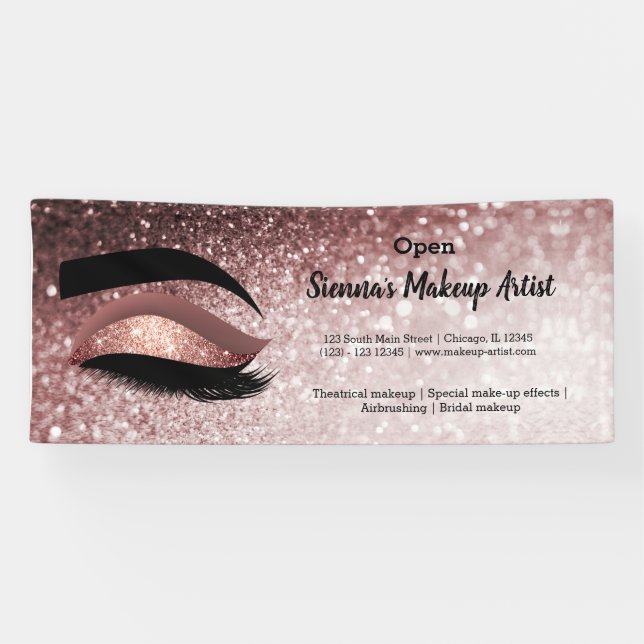 Rose Gold Lashes Auge Banner (Horizontal)