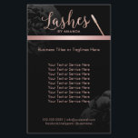 Rose Gold Lashes Makeup Artist Beauty Salon Flyer<br><div class="desc">Rose Gold Lashes Makeup Artist Black Floral Beauty Salon Broschüren.</div>