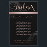 Rose Gold Lashes Makeup Artist Beauty Salon Flyer<br><div class="desc">Rose Gold Lashes Makeup Artist Black Floral Beauty Salon Broschüren.</div>