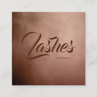 Rose Gold Lashes Studio Beauty Shop Quadratische Visitenkarte