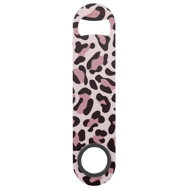 Rose Gold Leopard Print Speed Flaschenöffner (Rückseite)