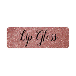 Rose Gold Lipgloss-Etikett