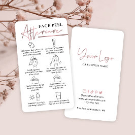 Rose Gold Logo Chemische Gesichtspolade nach der P Visitenkarte