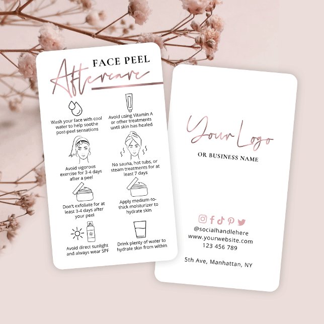 Rose Gold Logo Chemische Gesichtspolade nach der P Visitenkarte (Von Creator hochgeladen)
