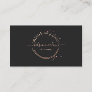 Rose Gold Logo Geschäftskarte Visitenkarte