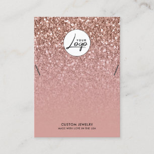 Rose Gold Logo Necklace Armband Display Card Visitenkarte