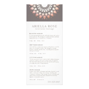 Rose Gold Lotus Massage Therapeut Preisliste Menü
