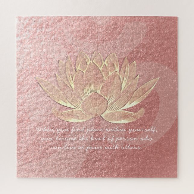 Rose Gold Lotus Yoga Medizin Lehrinstruktor Zitate (Vertikal)