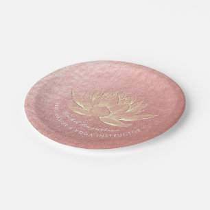 Rose Gold Lotus Yoga Studio Meditation Instructor Pappteller
