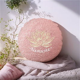 Rose Gold Lotus Yoga Studio Meditation Instructor Rundes Kissen