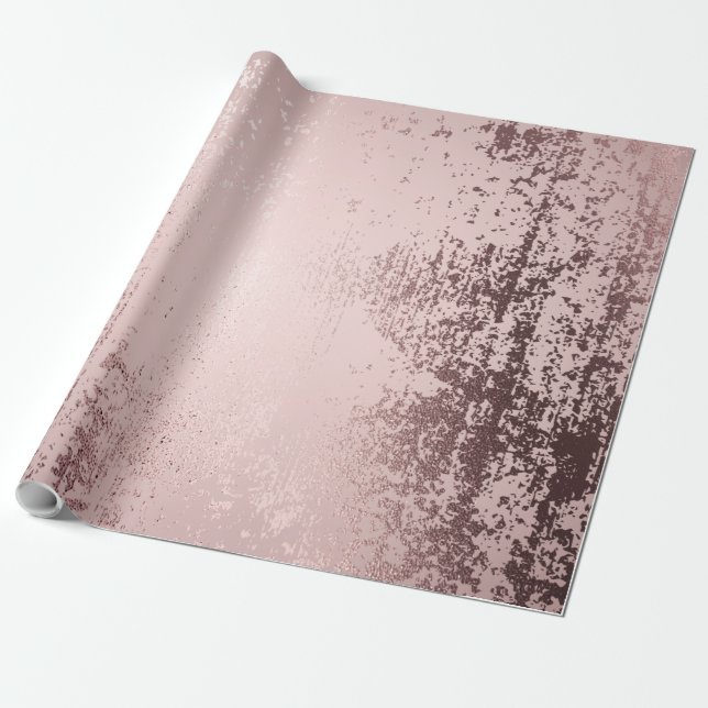 Rose Gold Luxuriöses Metalldesign Geschenkpapier (Ungerollt)