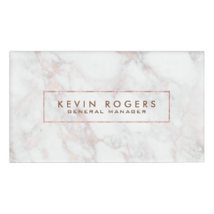 Rose-Gold Luxus-Imitat Marmor Namenschild