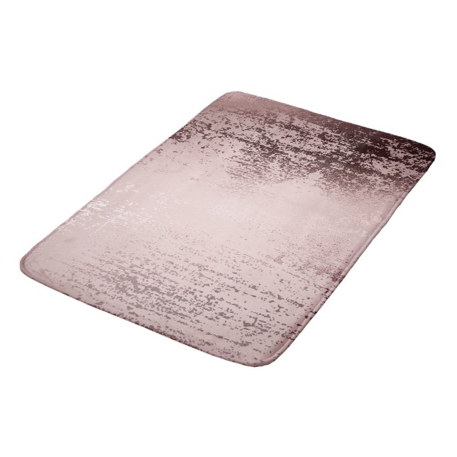 Rose Gold Luxus Metallic Badematte (Schrägansicht)
